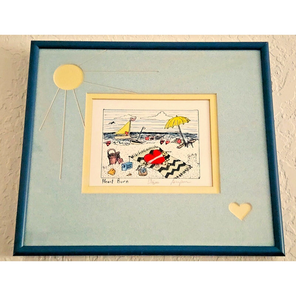 PICTURE PRINT-BILL BRYSON-"Heart Burn"-13 OF 300-Signed-Framed - Picture 3 of 12